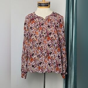 Madewell x Karen Walker Women's Floral Long Sleeve Blouse Sz xSmall (598)